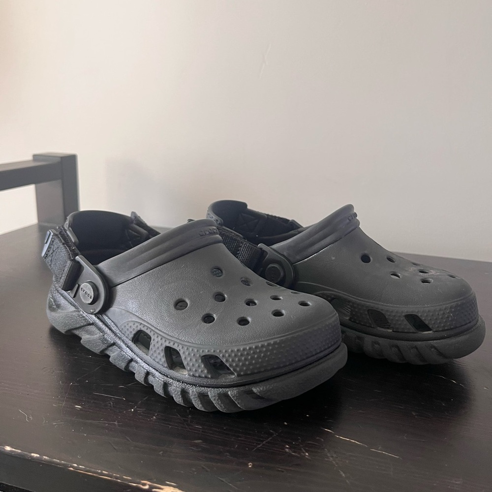 Kids black crocs